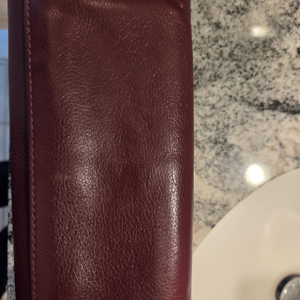 Burgundy Leather Clutch